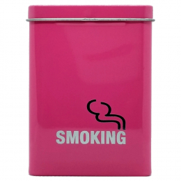 Zigaretten Blech Klapp Box Pink
